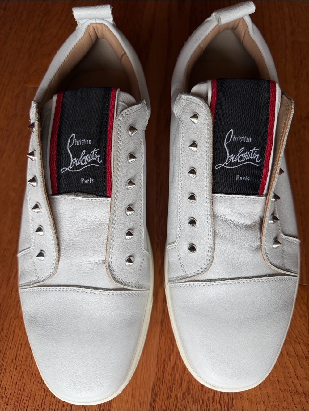 F.A.V Fique A Vontade Christian Louboutin White Leather Sneakers 9